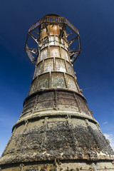 Ruined derelict lighthouse, Whiteford Sands, Gower Peninsula, So