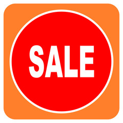 sale red flat icon isolated