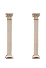 Columns isolated on a white background