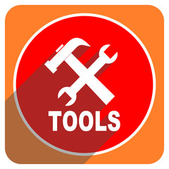 Fototapeta premium tools red flat icon isolated