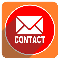 email red flat icon isolated