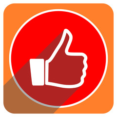 like red flat icon isolated