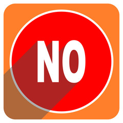 no red flat icon isolated