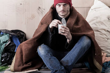 Man living on the street