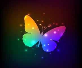 Naklejka na ściany i meble Butterfly design,rainbow vector