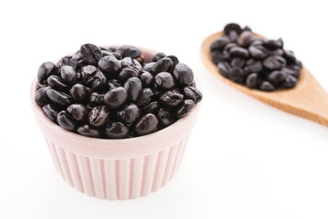 Coffee beans isolated on white background
