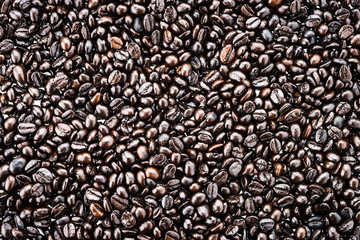 Coffee beans isolated on white background