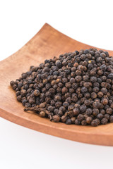 Black pepper isolated on white background