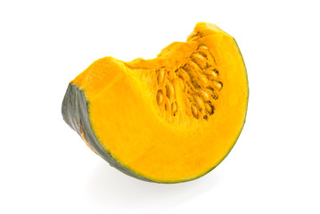 Pumpkin slice isolated on white background