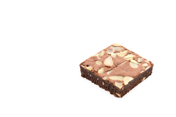 Brownie isolated on white