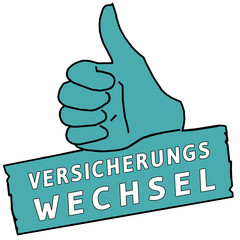 tus218 ThumbUpSign tus-v36 - Versicherungswechsel - türkis g2318