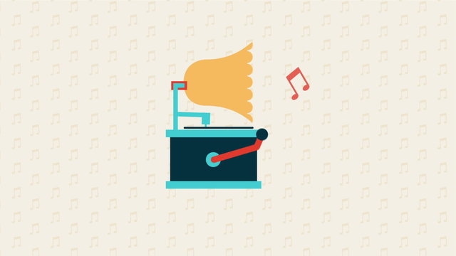 Phonograph music Animation, HD 1080
