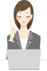 法律関係の仕事をする女性　ポイント