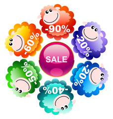 New Year sale labels 1