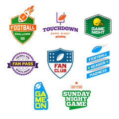 Football themed badges