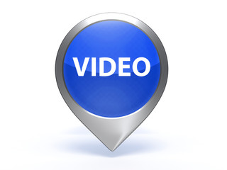 video pointer icon on white background