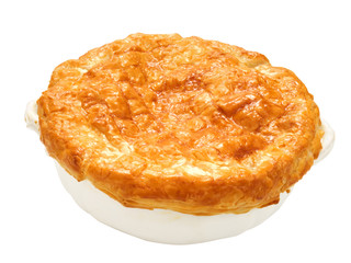 meat potpie isolated