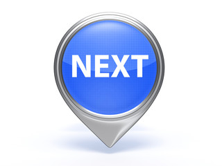 next pointer icon on white background