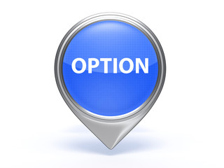 option pointer icon on white background