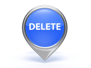 delete pointer icon on white background