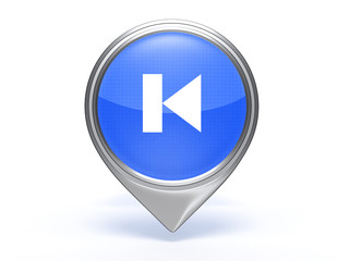 prev pointer icon on white background