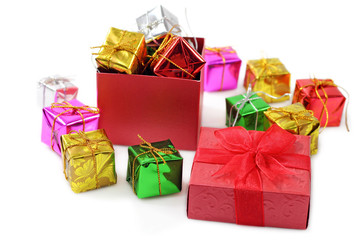 Red gift box.