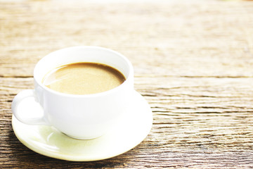 Coffee  on wooden table