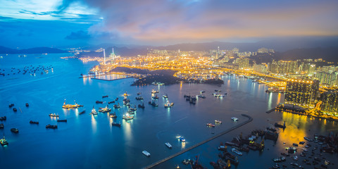 Fototapeta na wymiar Hongkong island harbour in China