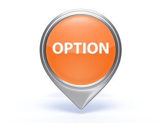 option pointer icon on white background