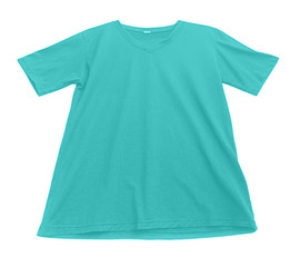 blue t shirt on a white background