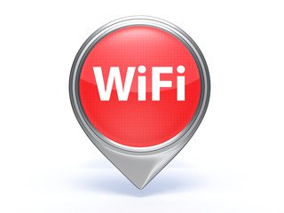 wifi pointer icon on white background