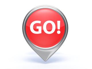 go pointer icon on white background