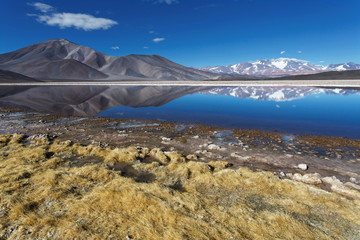 Black lagoon (Laguna Negra), volcano Pissis, Catamarca, Argentin © sunsinger