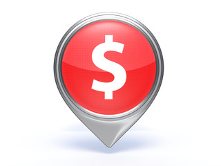 money pointer icon on white background
