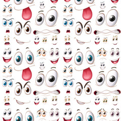 Naklejka premium Seamless emotions