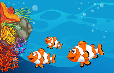 Naklejka premium Underwater