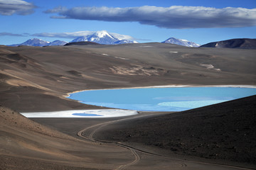 Blue lagoon (Laguna Azul), volcano Pissis, Catamarca, Argentina