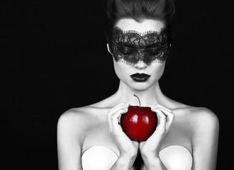 Witch black lace apple magic Sleeping Beauty Halloween