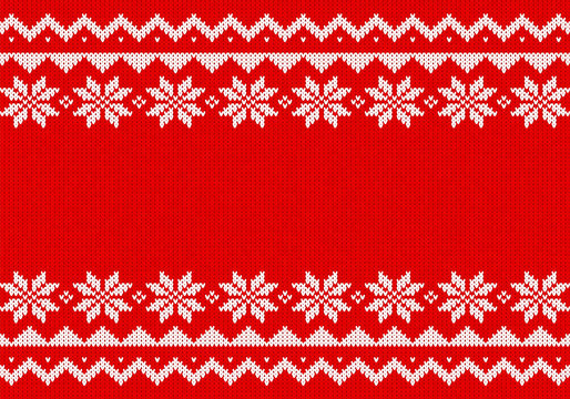 rot wei&szlig; gestrickter Hintergrund mit Textfreiraum