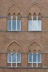 Details of  Piazza del Campo, Siena, Italy