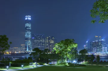 Fotobehang Hong Kong City at night © leeyiutung