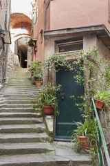 Alley in Vernazza, Cinque Terre, Italy