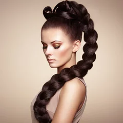  Portrait of beautiful sensual woman with elegant hairstyle © Oleg Gekman