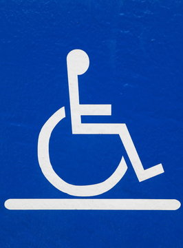 reserved car parking sign for handicapped person