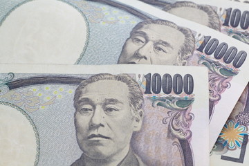 Close - up Japanese yen banknote  for finance concept