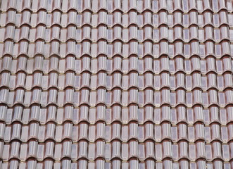 Brown colour roof tile background and texture