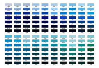 Color reference illustration. Blue color shade