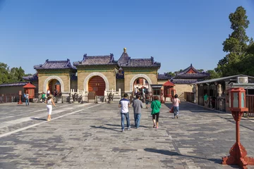 Foto op Plexiglas Beijing. Temple of Heaven. Three-arch gate © Valery Rokhin