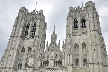 Fototapeta premium Saint Michael and Gudula Cathedral in Brussels