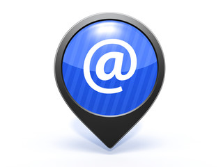 Email pointer icon on white background